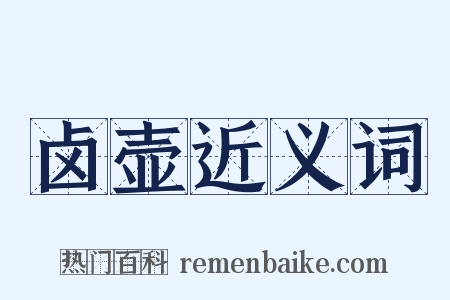 卤壶近义词是什么意思的图片